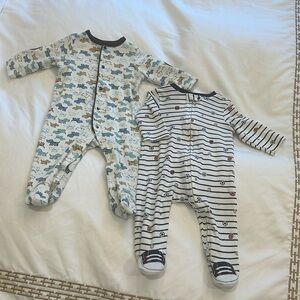 Little Me baby boy footies bundle size 6M
